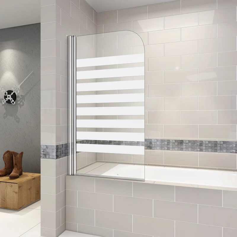 Panel/ pantalla baño 800x1400mm Easyclean Vidrio transparente 180 ° Pivot