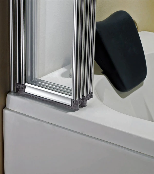 Mamparas Bañera Tina Pantalla Cristal 4mm Biombo 5 veces Plegable vidrio templado Baño Ducha 120x140cm