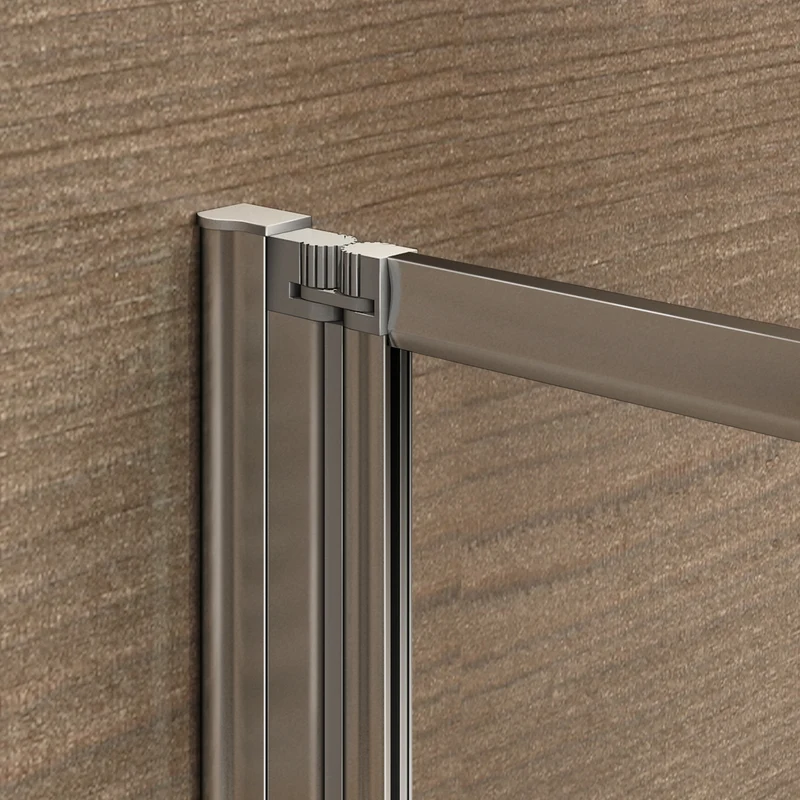 Pared plegable de bañera, Mampara de Cristal para Ducha Cristal 4mm 120x140cm Perfil Cromado