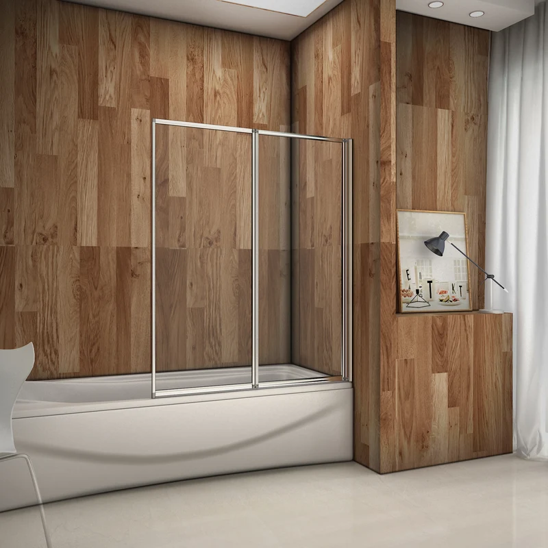 liquidacion Mampara Pared Plegable de Bañera Cristal 4 mm 120x140cm
