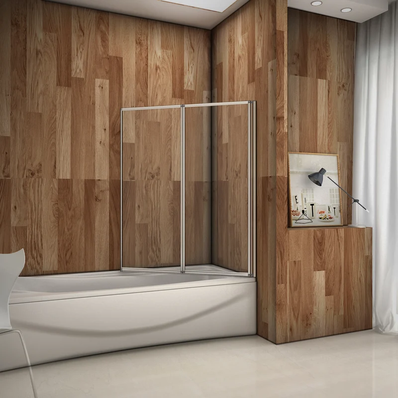 liquidacion Mampara Pared Plegable de Bañera Cristal 4 mm 120x140cm