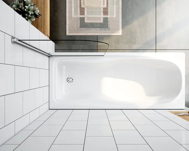liquidacion Mampara de bañera Abatible Simple de 1 Hoja 180 grados 70x130cm