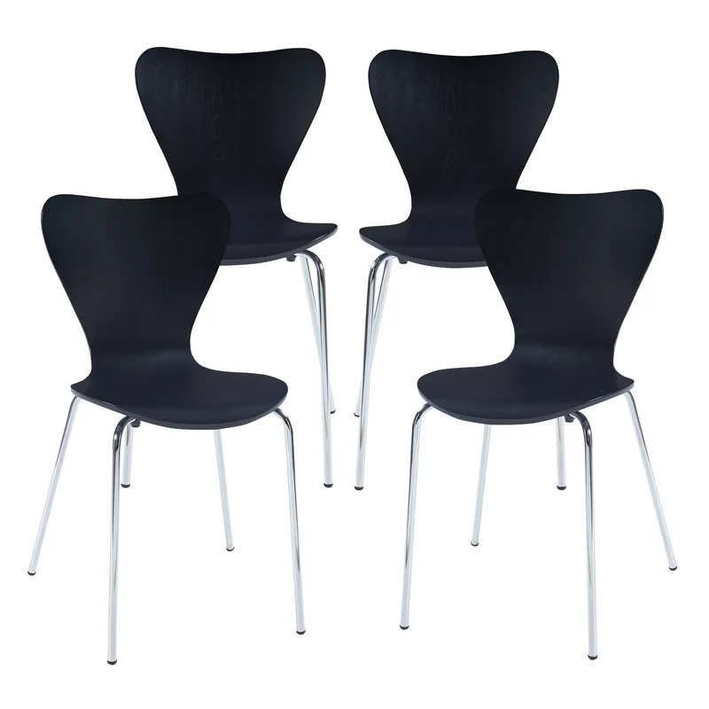 Silla de comedor Essunga juego de 4 [en.casa]