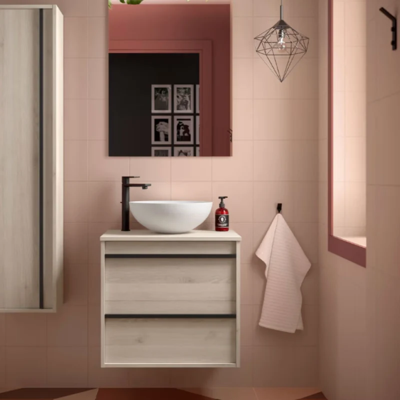 Mueble de baño con encimera de madera Attila Salgar