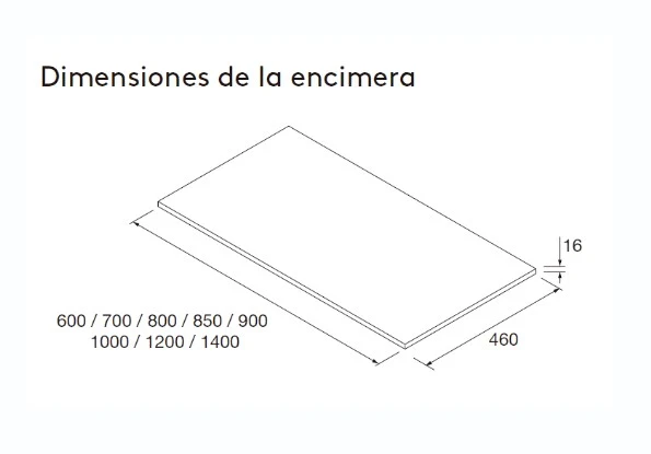 Mueble de baño con encimera de madera Attila Salgar 140 cm