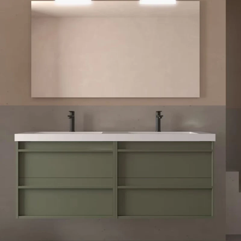 Conjunto mueble de baño Attila Salgar 140 cm con 4 cajones