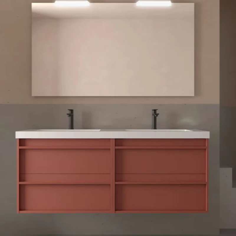 Conjunto mueble de baño Attila Salgar 140 cm con 4 cajones