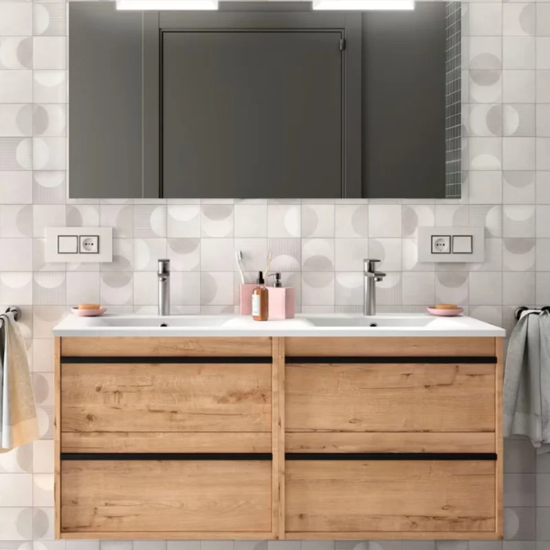 Conjunto mueble de baño Attila Salgar 120 cm 4 cajones