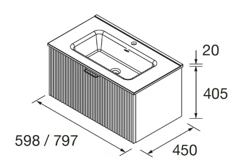 Conjunto mueble de baño Biba Salgar oasis