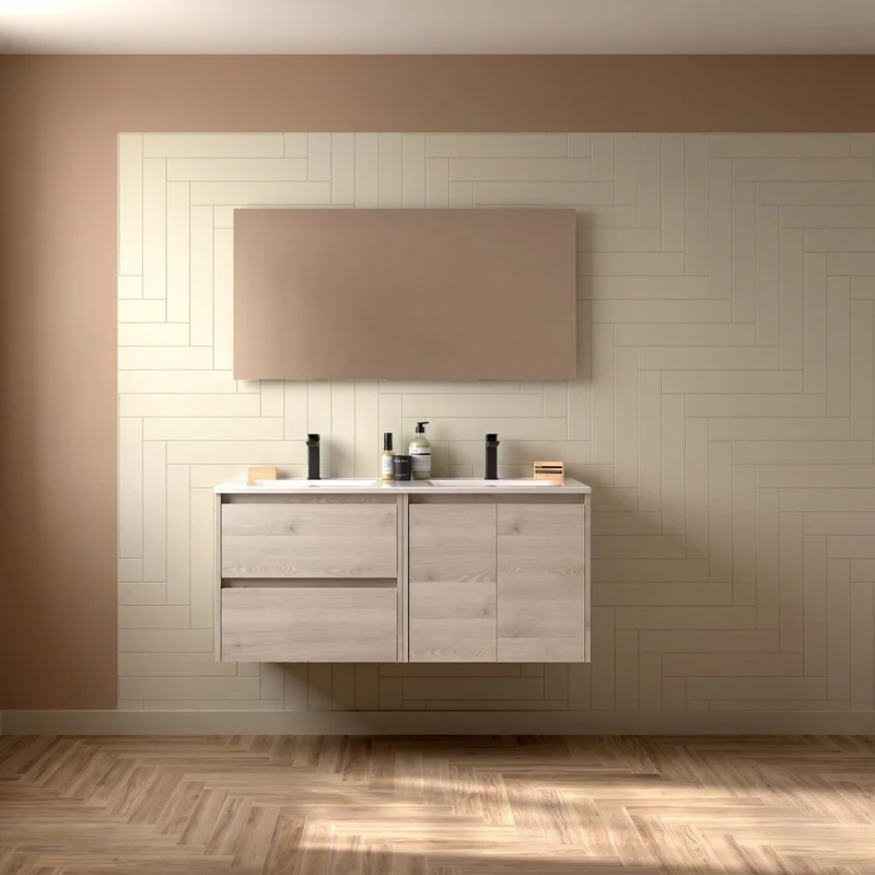 Conjunto mueble de baño Noja Salgar 2 cajones con 2 puertas