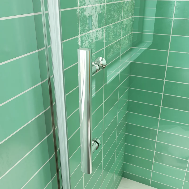 Mamparas Puerta Giratoria + Panel Fijo 6mm Pantalla de Ducha para Baño