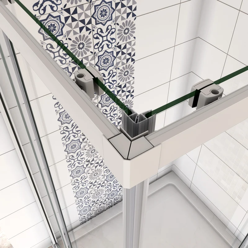 185 cm de altura Mampara de ducha de Puertas Correderas apertura Central