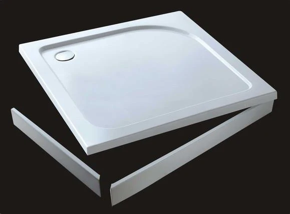 Plato de Ducha Cuadrado con Patas Ajustables y Enmarque | Kit Completo