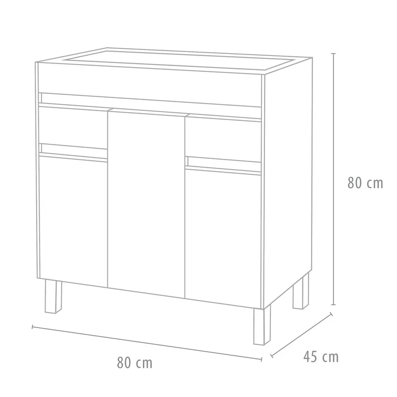 Mueble con patas modelo Bali