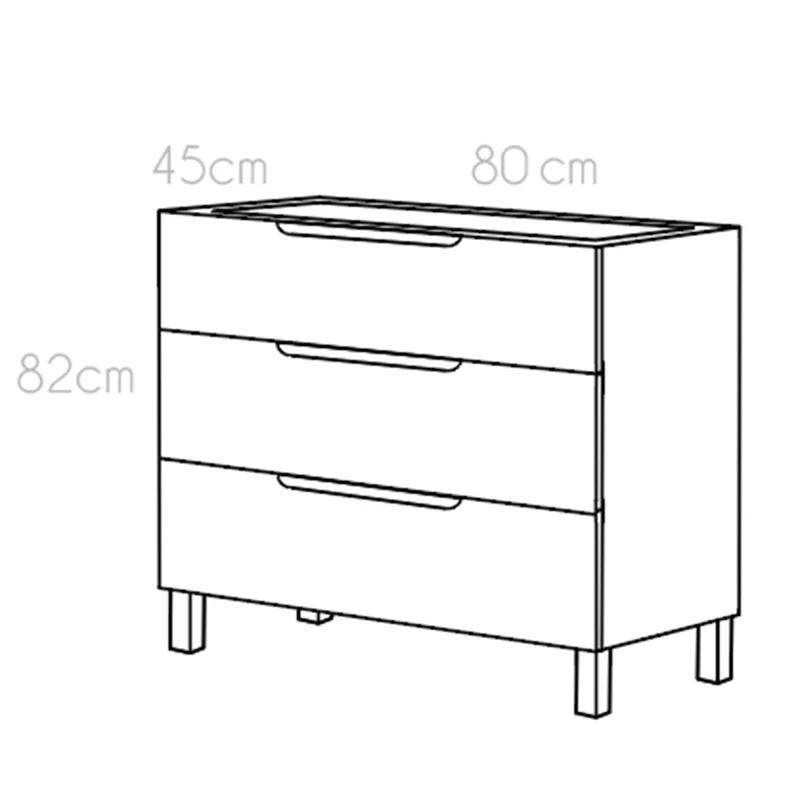 Mueble de baño con patas modelo Atka