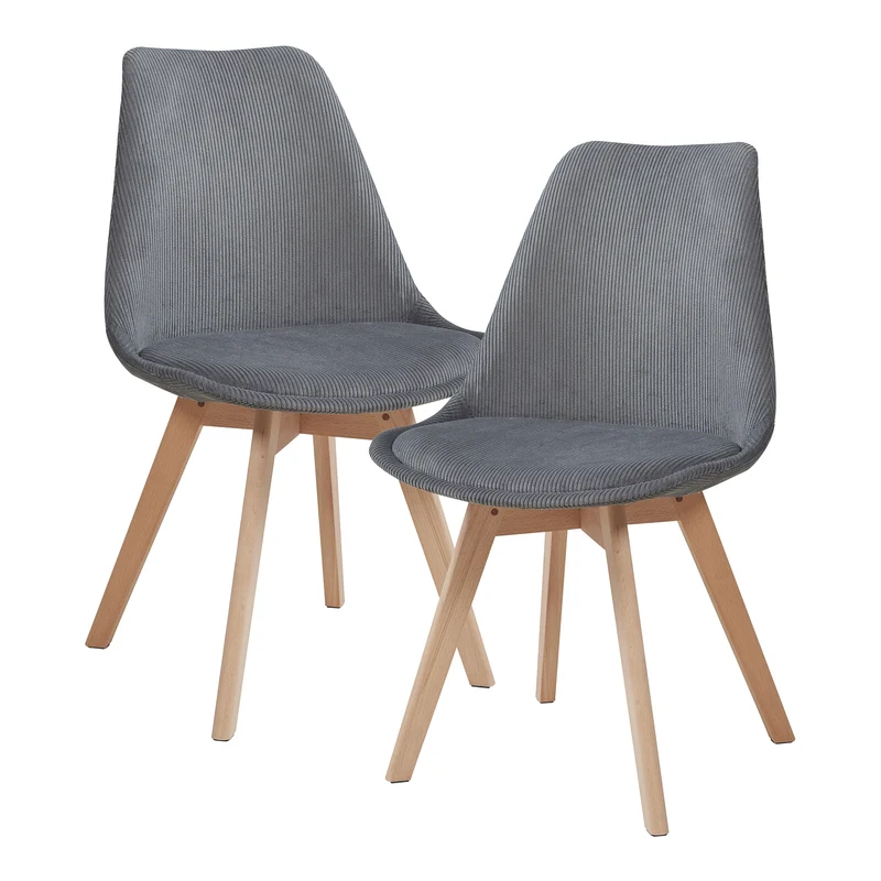 Silla de comedor Fläten juego de 2 [en.casa]