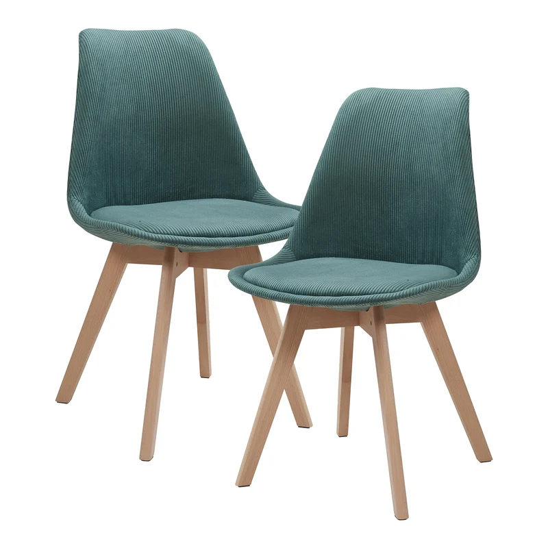 Silla de comedor Fläten juego de 2 [en.casa]