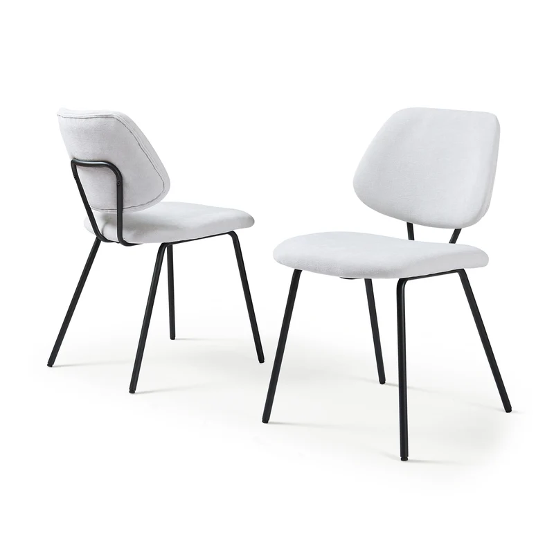 Juego de 2/4/6 sillas de comedor Köma tela acero 78x49x55cm [en.casa]