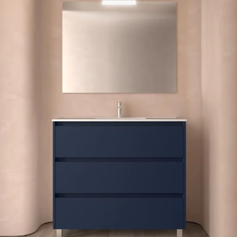 Conjunto mueble de baño 3 cajones con patas Noja Salgar