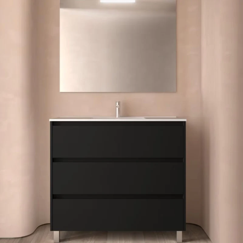 Conjunto mueble de baño 3 cajones con patas Noja Salgar