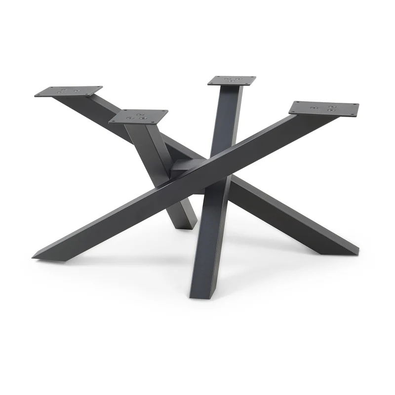 Estructura de mesa Umala acero negro [en.casa]