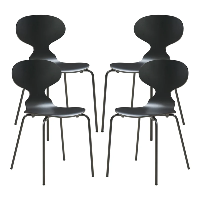 Silla de comedor Kil juego de 4 [en.casa]