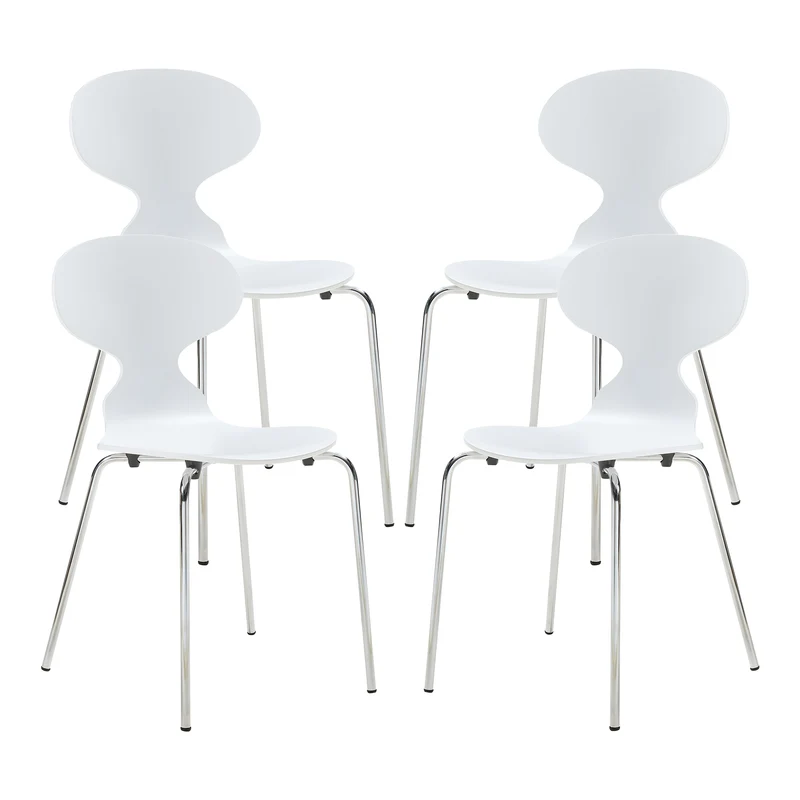 Silla de comedor Kil juego de 4 [en.casa]