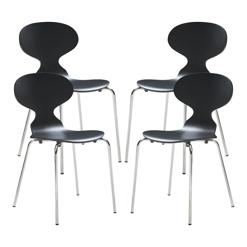 Silla de comedor Kil juego de 4 [en.casa]
