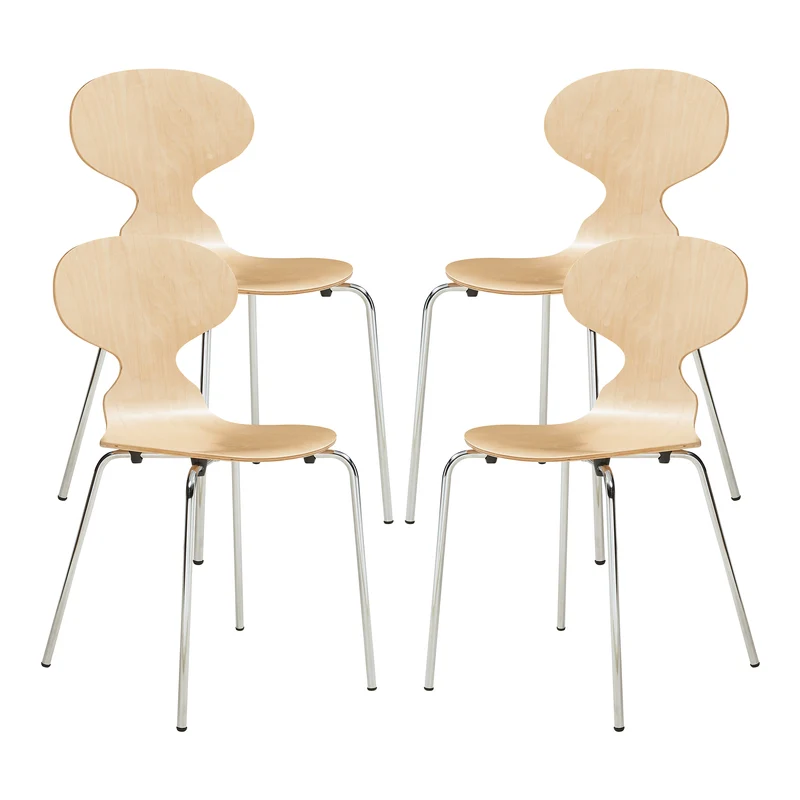 Silla de comedor Kil juego de 4 [en.casa]