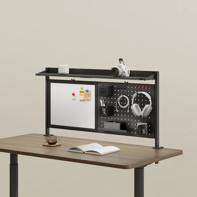 Organizador de escritorio Virvik para sujetar 117x73 cm acero [en.casa]