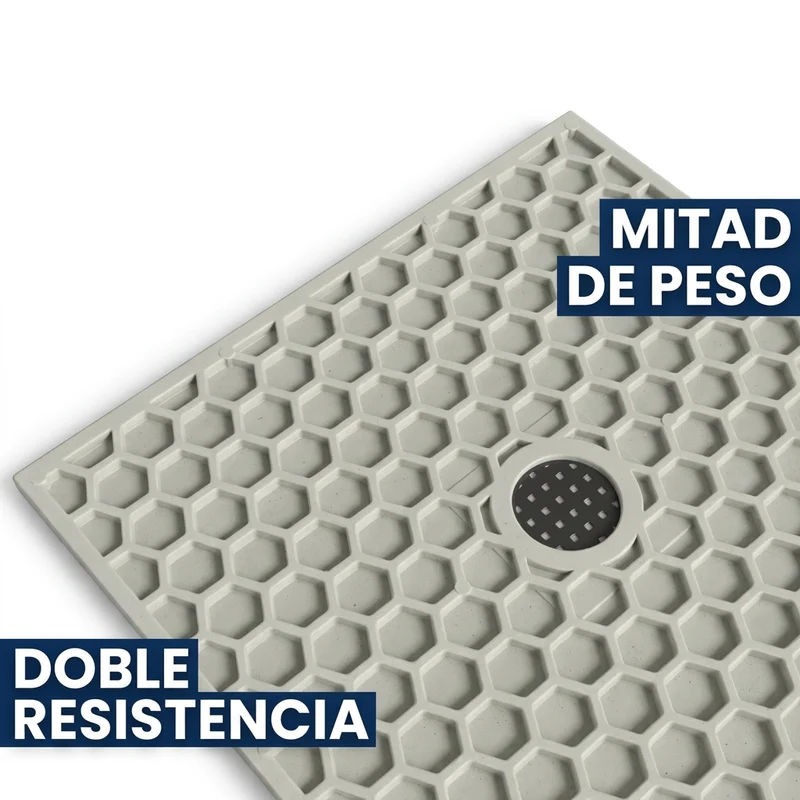 Plato de ducha Hexacore - Resina y Fibra de Vidrio