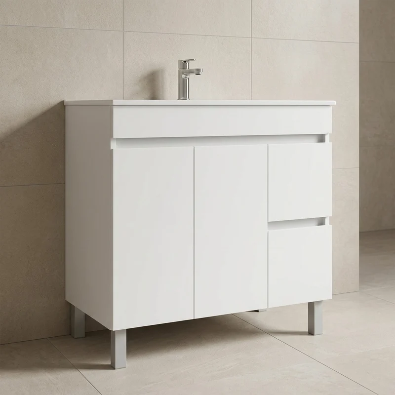 Conjunto mueble de baño con lavabo Planus con patas