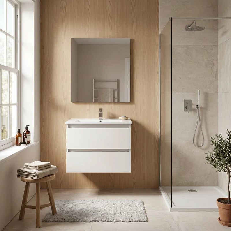 Conjunto mueble de baño con lavabo Marsella suspendido