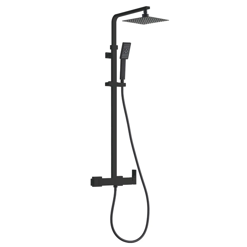 Columna de ducha Skara Monomando Negro