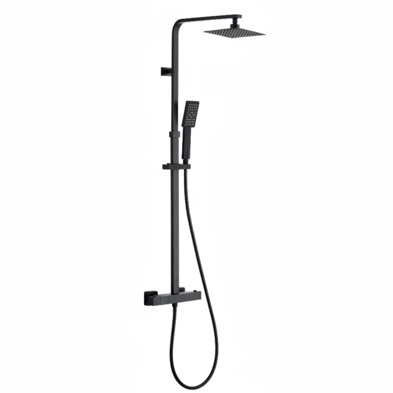 Columna de ducha Skara Termostática Negro