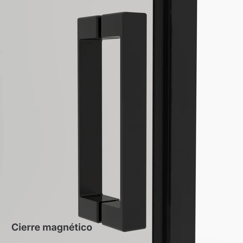 Mampara Essential Frontal+puerta corredera Negra