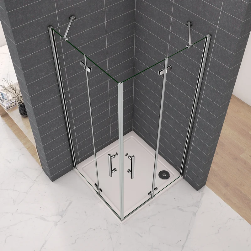 Mamparas Cabina de Ducha cristal 6mm Puerta Abatible de Baño