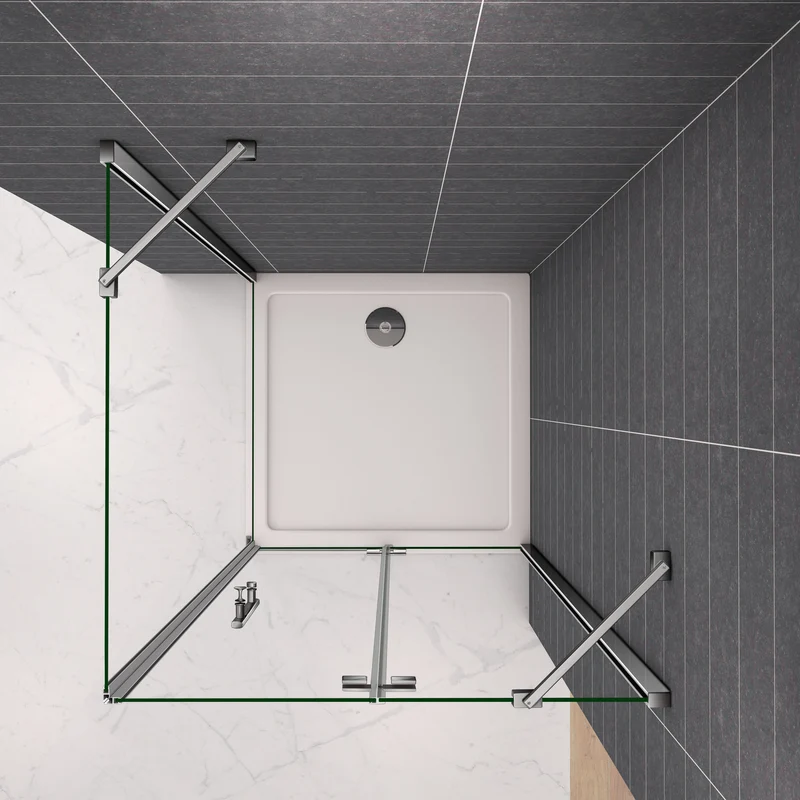 Mamparas Cabina de Ducha cristal 6mm Puerta Abatible de Baño