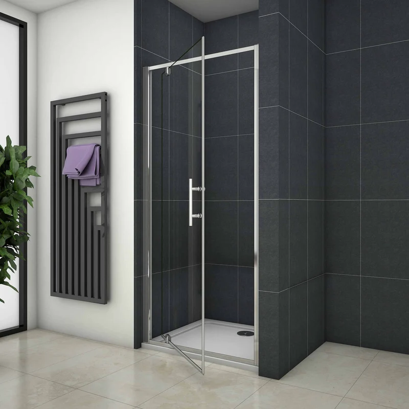 Mampara de Ducha Puerta Abatible 5 MM Cristal Templado