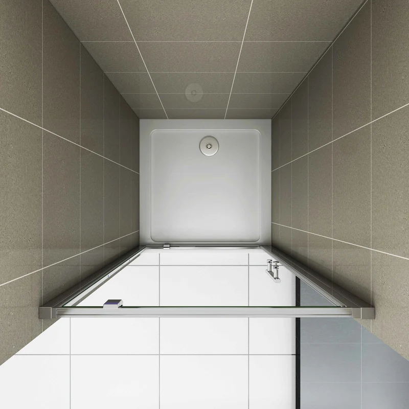 Mampara de Ducha Puerta Abatible 6 MM Cristal Templado