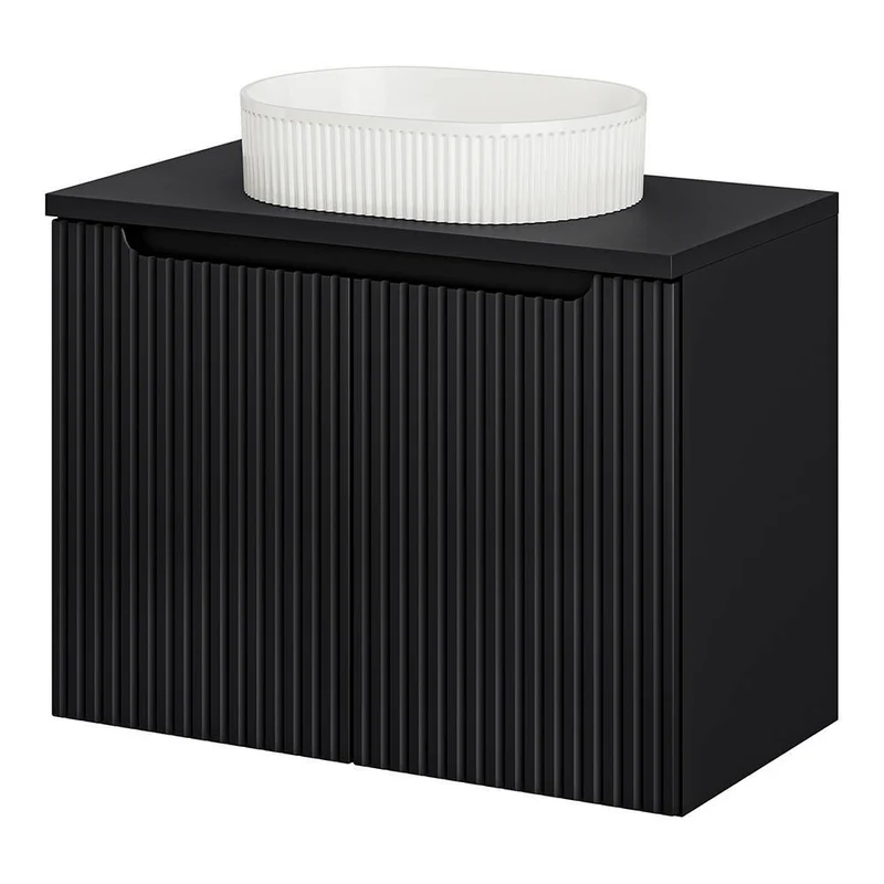 Lavabo Skelbolu con puertas acanaladas [en.casa]
