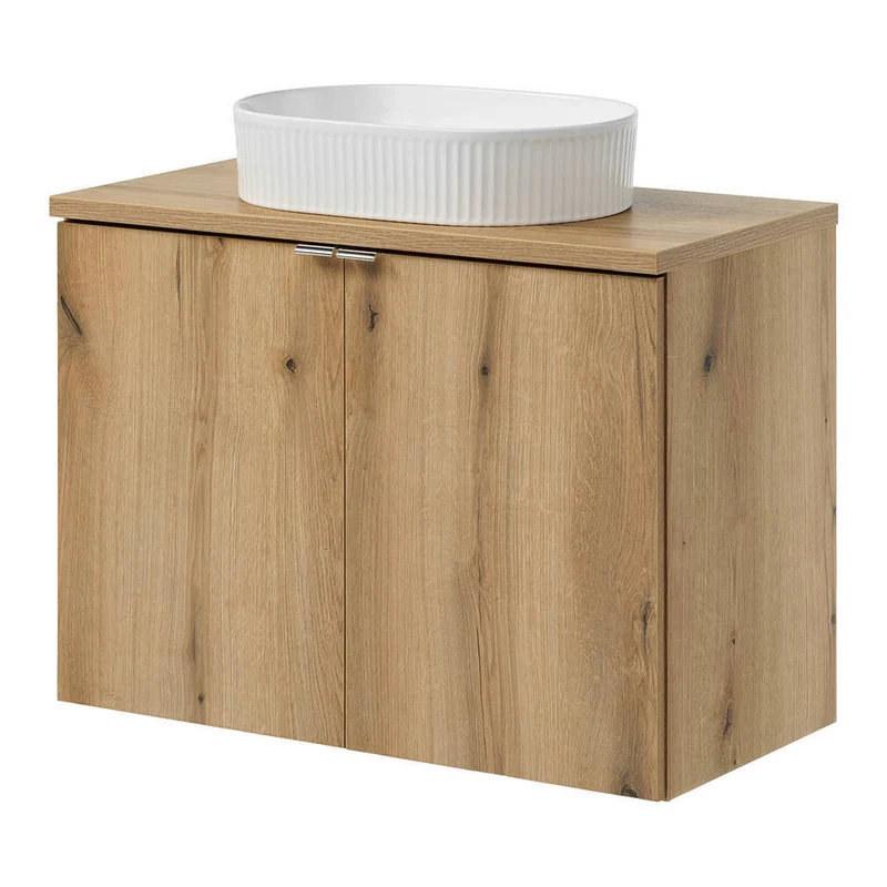 Lavabo Skelbolu con puertas 80x71x40 cm [en.casa]