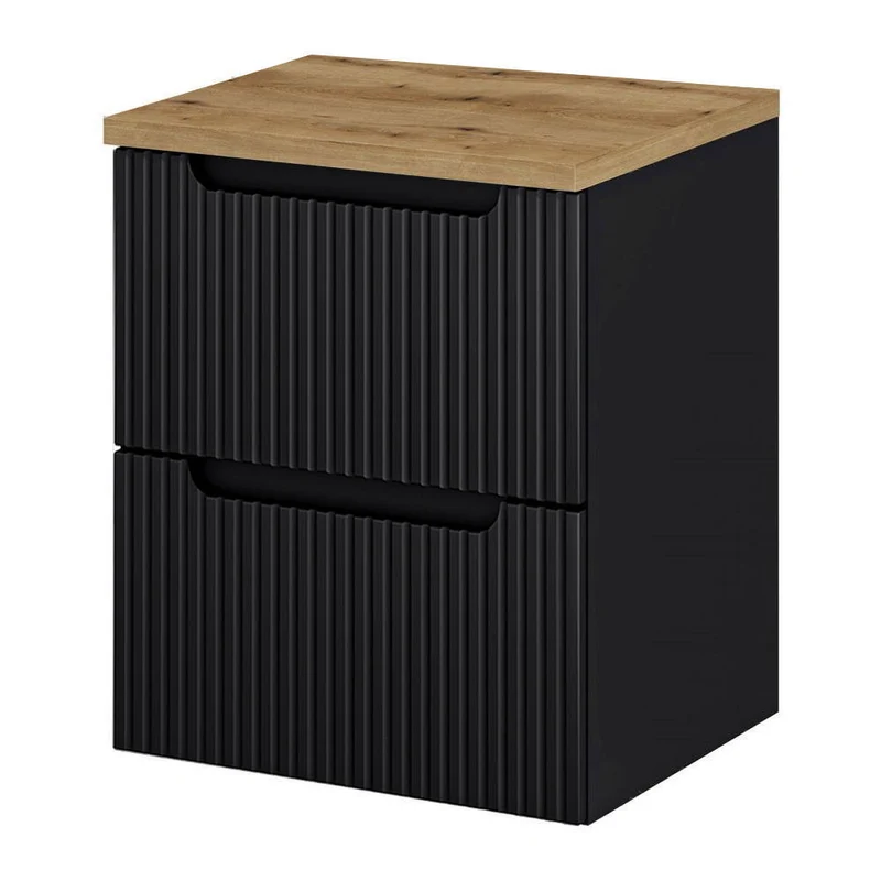 Mueble bajo lavabo Skelbolu con frente acanalado [en.casa]