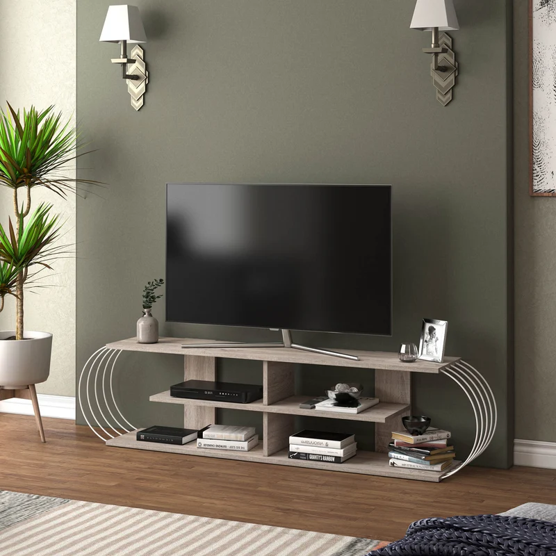 Mesa de televisión Robertsfors 180/172/160cm en varios colores [en.casa]