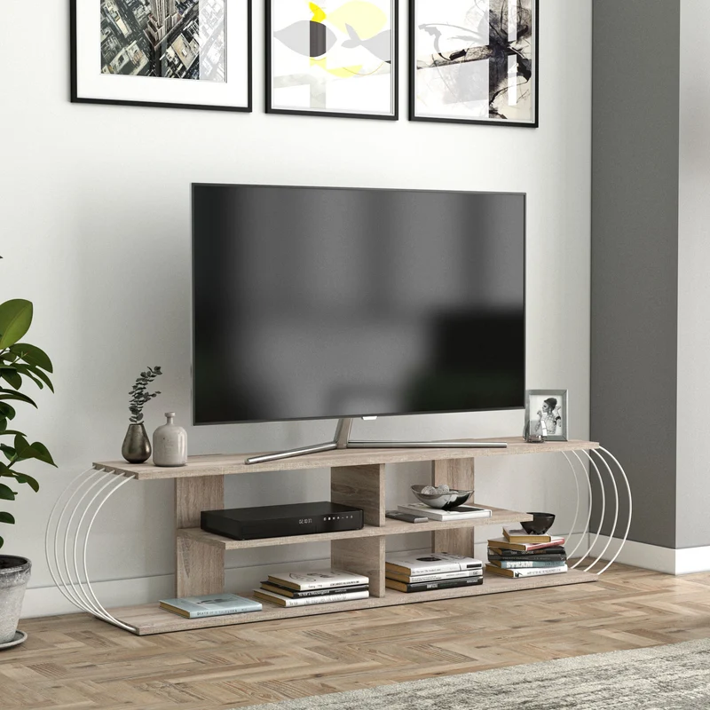 Mesa de televisión Robertsfors 180/172/160cm en varios colores [en.casa]