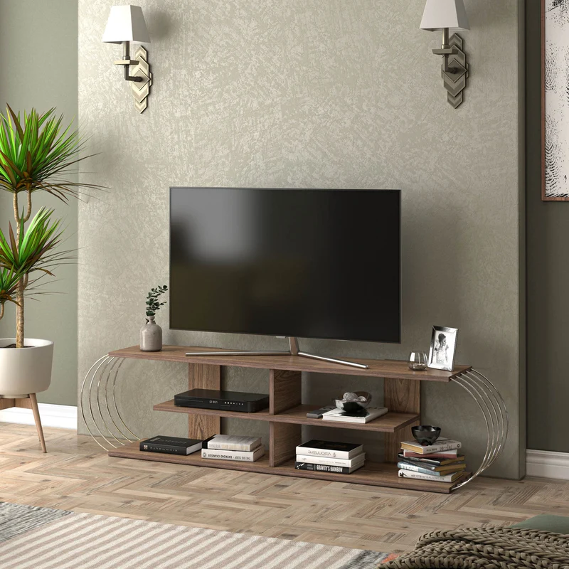 Mesa de televisión Robertsfors 180/172/160cm en varios colores [en.casa]