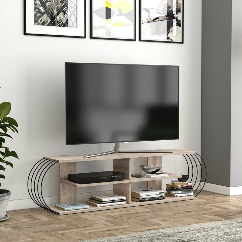 Mesa de televisión Robertsfors 180/172/160cm en varios colores [en.casa]