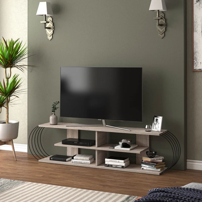 Mesa de televisión Robertsfors 180/172/160cm en varios colores [en.casa]