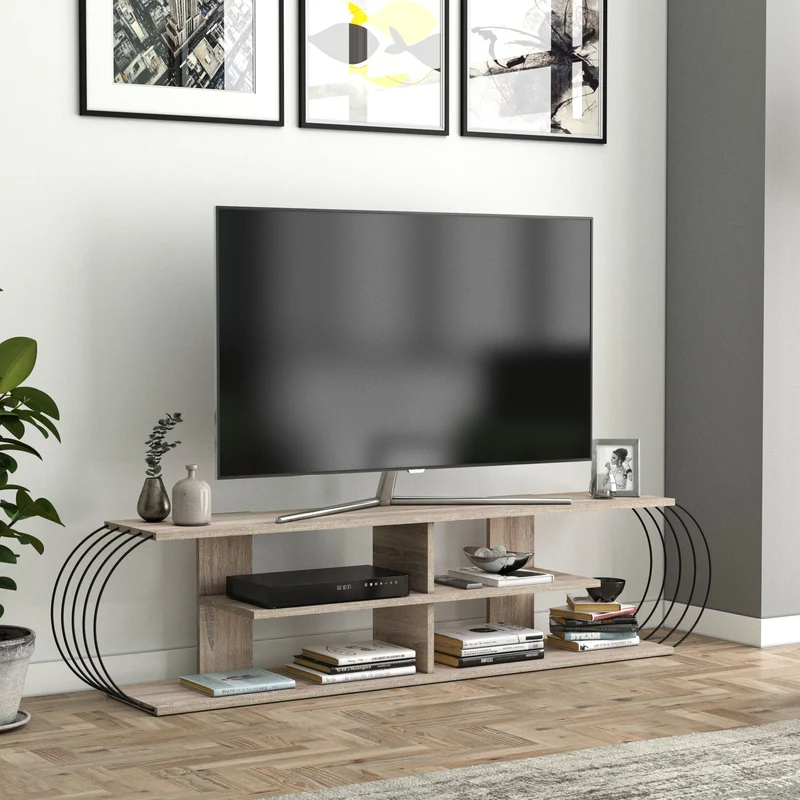 Mesa de televisión Robertsfors 180/172/160cm en varios colores [en.casa]