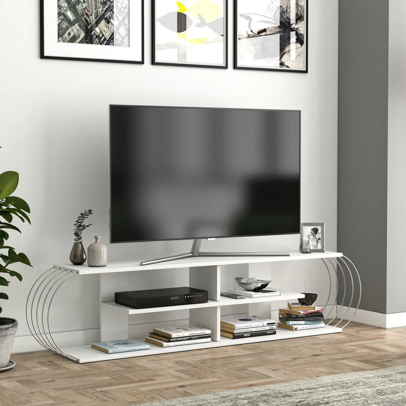 Mesa de televisión Robertsfors 180/172/160cm en varios colores [en.casa]